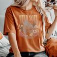Wildoul Howling Wolf Among Flowers And Forest レディースオーバーサイズコンフォートTシャツ Yam