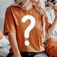 クエスチョンマーク シャツ カップル 男性 女性 キッズ Guess Who コスチューム レディースオーバーサイズコンフォートTシャツ Yam