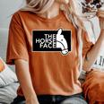 ザ・ホース・フェイス The Horse Face 午年 馬【十二支 干支】2026年 ブランド パロディ 長袖tシャツ レディースオーバーサイズコンフォートTシャツ Yam