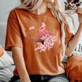 マダム秀 花tシャツ（2） さくら レディースオーバーサイズコンフォートTシャツ Yam