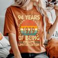 ヴィンテージ 1929 94 歳男性女性面白い誕生日アパレル レディースオーバーサイズコンフォートTシャツ Yam
