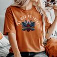 泥なし 蓮の花 禅 仏教 仏教 仏 ヨガ レディースオーバーサイズコンフォートTシャツ Yam