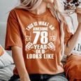 男性、女性、78歳の誕生日への78歳の誕生日プレゼント レディースオーバーサイズコンフォートTシャツ Yam