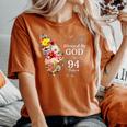 神に祝福され94年 蝶の花 94歳の誕生日 レディースオーバーサイズコンフォートTシャツ Yam