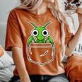 面白いカマキリデザイン 男性 女性 カマキリの恋人 レディースオーバーサイズコンフォートTシャツ Yam