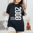 18歳の男の子、女の子、18 歳の誕生日プレゼント、限定版 2008 レディースオーバーサイズコンフォートTシャツ Black