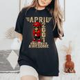 2001年4月25日の誕生日男性と女性の素晴らしいテディベア。 レディースオーバーサイズコンフォートTシャツ Black