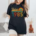 41歳の誕生日プレゼント 41歳 男性 女性 レトロ ヴィンテージ 1985 レディースオーバーサイズコンフォートTシャツ Black