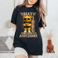 46歳 1980年5月 テディベア 46歳 誕生日 男性 女性 レディースオーバーサイズコンフォートTシャツ Black