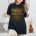 50歳 誕生日 男性女性intage 1976年1976年生まれ レトロデザインブランド レディースオーバーサイズコンフォートTシャツ Black