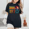 56歳の誕生日プレゼント 56歳 男性 女性 レトロ ヴィンテージ 1970 レディースオーバーサイズコンフォートTシャツ Black