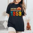 67歳の誕生日プレゼント 67歳 男性 女性 レトロ ヴィンテージ 1959 レディースオーバーサイズコンフォートTシャツ Black