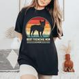 Best Frenchie Mom Ever レトロ フレンチブルドッグ ドッグ ママ 長袖tシャツ レディースオーバーサイズコンフォートTシャツ Black
