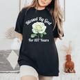Blessed By God For 107 Yeasオールドローズフラワー 107歳の誕生日 長袖tシャツ レディースオーバーサイズコンフォートTシャツ Black