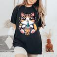 Boba Cat Drinking Boba Kitten Kawaii 日本人 男性 女性 キッズ レディースオーバーサイズコンフォートTシャツ Black