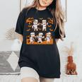 Dabbing Dancing Mummy ハロウィン ダブ ダンス ポーズ ミイラ 長袖tシャツ レディースオーバーサイズコンフォートTシャツ Black