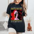 Damned If I Do Damned If I Don't I Don't Flamingo Japanese レディースオーバーサイズコンフォートTシャツ Black