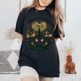 Faith Grows Where Love Is Planted キリスト教の言葉 レディースオーバーサイズコンフォートTシャツ Black
