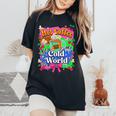 Hot Coffee Cold World レトロ コケット リボン グラフィック 長袖tシャツ レディースオーバーサイズコンフォートTシャツ Black