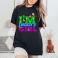 I'm Daddy's Girl I Love You Dad Daddy Daughter レディースオーバーサイズコンフォートTシャツ Black