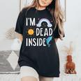 I'm Dead Inside Happy Rainbowunshine Dolphin ファニーtシャツ レディースオーバーサイズコンフォートTシャツ Black