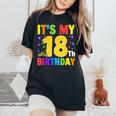 It's My 18歳の誕生日プレゼント。18歳のティーンの男の子と女の子に。 レディースオーバーサイズコンフォートTシャツ Black