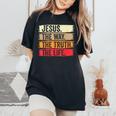 Jesus The Way The Truth Life Erse Christian Worship レディースオーバーサイズコンフォートTシャツ Black