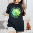 Mandala Namaste スピリチュアルブッダ ファッション服セット グリーン レディースオーバーサイズコンフォートTシャツ Black