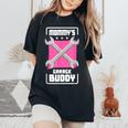 Mommy Garage Buddy 車愛好家 メカニック 自動車修理 レディースオーバーサイズコンフォートTシャツ Black