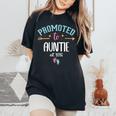 Promoted To Auntie 2026 First Time Aunt Est 2026 Aunty To Be レディースオーバーサイズコンフォートTシャツ Black