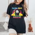 Spoiler Alert You're All Gonna Die Rainbow Cute Grim Reaper レディースオーバーサイズコンフォートTシャツ Black