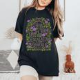 This Dance Thing Escalated Quick Flowers Floral レディースオーバーサイズコンフォートTシャツ Black