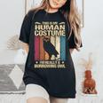 This Is My Human コスチューム I'm Really A Burrowing Owl 長袖tシャツ レディースオーバーサイズコンフォートTシャツ Black
