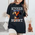 Wiener Mommyウィンナー・マミー ダックスフンド・ママ ダックスフンド・ママ 母の日 ダックスフンド レディースオーバーサイズコンフォートTシャツ Black