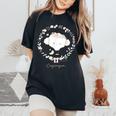 こぎみゅん 花輪 【バレンタインギフトにおすすめ！】 レディースオーバーサイズコンフォートTシャツ Black