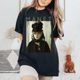 エドゥアール・マネ スミレの花束とベルテ・モリゾ レディースオーバーサイズコンフォートTシャツ Black