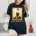 エリザベスii ヴィンテージ レトロ 神ave The Queen Uk Monarch レディースオーバーサイズコンフォートTシャツ Black