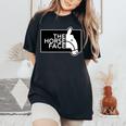 ザ・ホース・フェイス The Horse Face 午年 馬【十二支 干支】2026年 ブランド パロディ 長袖tシャツ レディースオーバーサイズコンフォートTシャツ Black