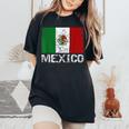 メキシコの国旗 アンティーク調 男性 女性 キッズ レディースオーバーサイズコンフォートTシャツ Black