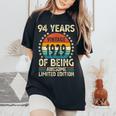 ヴィンテージ 1929 94 歳男性女性面白い誕生日アパレル レディースオーバーサイズコンフォートTシャツ Black