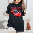男性、女性、子供のための楽しいイタリアンエキゾチック「スー」。 レディースオーバーサイズコンフォートTシャツ Black