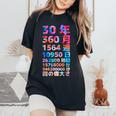 面白い30歳の誕生日の古いメーター 面白い30歳のギフト 女性 男性 面白い電卓 30歳の誕生日のギフト レディースオーバーサイズコンフォートTシャツ Black