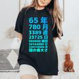 面白い65歳の誕生日の古いメーター 面白い65歳のギフト 女性 男性 面白い電卓 65歳の誕生日のギフト レディースオーバーサイズコンフォートTシャツ Black