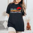 面白いヘリコプター 格言 男性 女性 フライト ヘリコプター レディースオーバーサイズコンフォートTシャツ Black