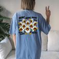 Seagull Mom Mother's Day Bird Animal Mother Bird Women's Oversized Comfort T-Shirt Back Print Blue Jean