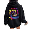 11歳男の子女の子 2011年生まれビンテージ11歳の誕生日 レディース オーバーサイズ パーカー バックプリント Black