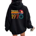 56歳の誕生日プレゼント 56歳 男性 女性 レトロ ヴィンテージ 1970 レディース オーバーサイズ パーカー バックプリント Black