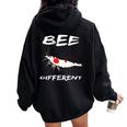 Bee Different Redbee アクアリストへのプレゼント シュリンプ レディース オーバーサイズ パーカー バックプリント Black