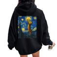 Gatto Disegno Gatto Mamma Gatto Papà Uomini Donne Bambini Gatto Divertente Felpa con cappuccio oversize da donna con stampa posteriore Black