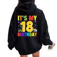 It's My 18歳の誕生日プレゼント。18歳のティーンの男の子と女の子に。 レディース オーバーサイズ パーカー バックプリント Black